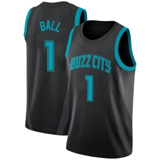 Men's LaMelo Ball Charlotte Hornets Black Swingman Jordan Brand 2018/19 Jersey - City Edition