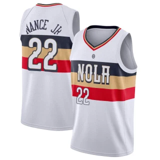 Men's Larry Nance Jr. New Orleans Pelicans White Swingman 2018/19 Jersey - Earned Edition