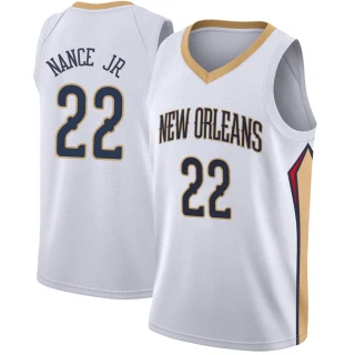 Men's Larry Nance Jr. New Orleans Pelicans White Swingman Jersey - Association Edition