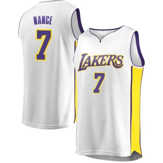 Men's Larry Nance Los Angeles Lakers White Fast Break Jersey - Association Edition