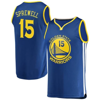 Men's Latrell Sprewell Golden State Warriors Gold Fast Break Royal Jersey - Icon Edition