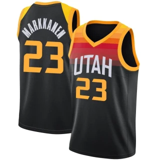 Men's Lauri Markkanen Utah Jazz Black Swingman Jaz 2021/22 Diamond Icon Edition Jersey