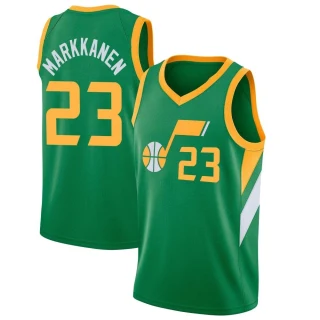Men's Lauri Markkanen Utah Jazz Green Swingman 2020/21 Jersey - Earned Edition