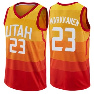 Men's Lauri Markkanen Utah Jazz Orange Swingman Jersey - City Edition