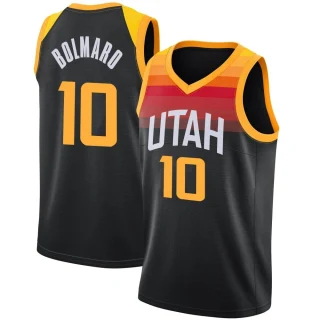 Men's Leandro Bolmaro Utah Jazz Black Swingman Jaz 2021/22 Diamond Icon Edition Jersey