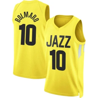 Men's Leandro Bolmaro Utah Jazz Gold Swingman 2022/23 City Edition Jersey