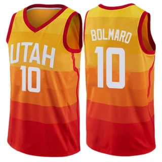 Men's Leandro Bolmaro Utah Jazz Orange Swingman Jersey - City Edition