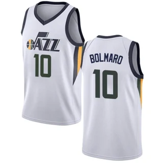 Men's Leandro Bolmaro Utah Jazz White Swingman Jersey - Association Edition