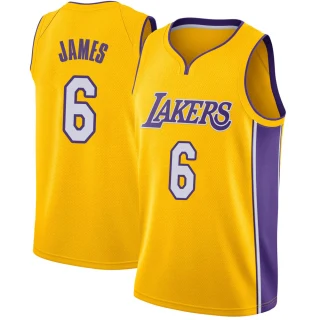 Men's LeBron James Los Angeles Lakers Yellow Swingman Jersey - Icon Edition