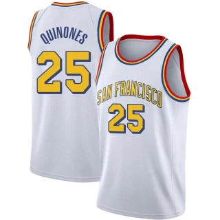 Men's Lester Quinones Golden State Warriors Gold Swingman White Hardwood Classics Jersey - San Francisco Classic Edition