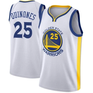 Men's Lester Quinones Golden State Warriors Gold Swingman White Jersey - Association Edition