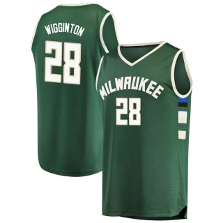 Men's Lindell Wigginton Milwaukee Bucks Green Fast Break Jersey - Icon Edition