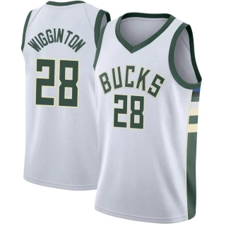 Men's Lindell Wigginton Milwaukee Bucks White Swingman Jersey - Association Edition