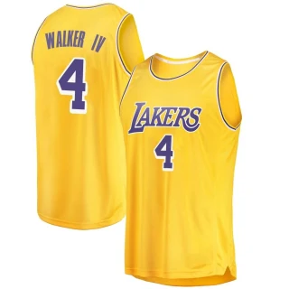 Men's Lonnie Walker IV Los Angeles Lakers Gold Swingman 2018/19 Jersey - Icon Edition