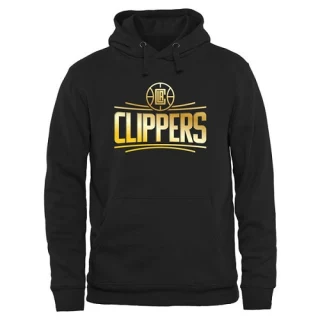 Men's Los Angeles Clippers Gold Collection Pullover Hoodie - Black