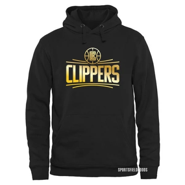 Men's Los Angeles Clippers Gold Collection Pullover Hoodie - Black