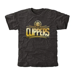 Men's Los Angeles Clippers Gold Collection Tri-Blend T-Shirt - Black