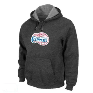 Men's Los Angeles Clippers Grey Pullover Hoodie - Dark