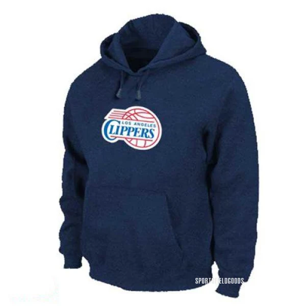 Men's Los Angeles Clippers Navy Pullover Hoodie -