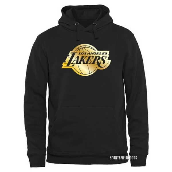 Men's Los Angeles Lakers Gold Collection Pullover Hoodie - Black