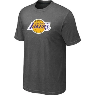 Men's Los Angeles Lakers Grey Big & Tall Primary Logo T-Shirt - Dark