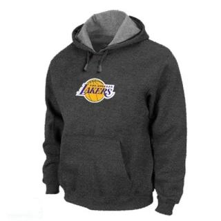 Men's Los Angeles Lakers Grey Pullover Hoodie - Dark