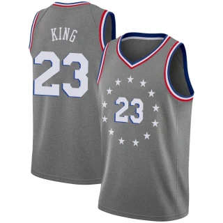 Men's Louis King Philadelphia 76ers Gray Swingman 2018/19 Jersey - City Edition