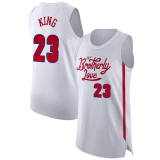Men's Louis King Philadelphia 76ers White Authentic 2022/23 City Edition Jersey