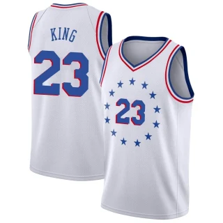 Men's Louis King Philadelphia 76ers White Swingman 2018/19 Jersey - Earned Edition