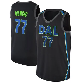 Men's Luka Doncic Dallas Mavericks Black Swingman Jersey - City Edition