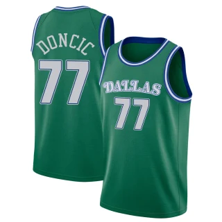Men's Luka Doncic Dallas Mavericks Green Swingman 2020/21 Hardwood Classics Jersey