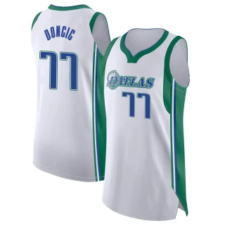 Men's Luka Doncic Dallas Mavericks White Authentic 2021/22 City Edition Jersey