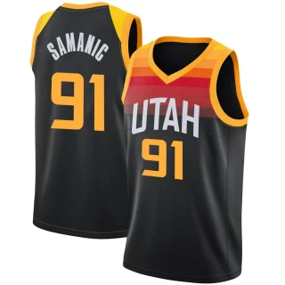Men's Luka Samanic Utah Jazz Black Swingman Jaz 2021/22 Diamond Icon Edition Jersey
