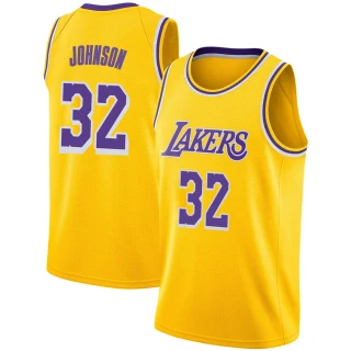 Men's Magic Johnson Los Angeles Lakers Gold Swingman 2018/19 Jersey - Icon Edition