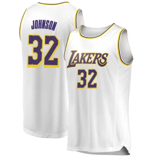 Men's Magic Johnson Los Angeles Lakers White Swingman 2018/19 Jersey - Association Edition