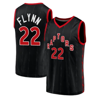 Men's Malachi Flynn Toronto Raptors Black Fast Break 2020/21 Jersey - Statement Edition