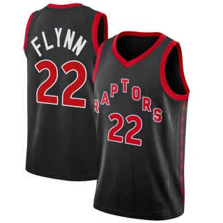 Men's Malachi Flynn Toronto Raptors Black Swingman Jordan Brand 2020/21 Jersey - Statement Edition