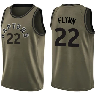 Men's Malachi Flynn Toronto Raptors Green Swingman Salute to Service Jersey