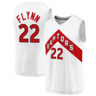 Men's Malachi Flynn Toronto Raptors White Fast Break 2020/21 Jersey - Association Edition