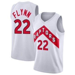 Men's Malachi Flynn Toronto Raptors White Swingman 2020/21 Jersey - Association Edition