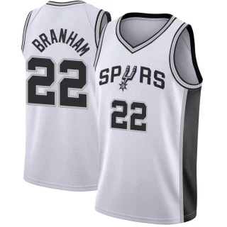 Men's Malaki Branham San Antonio Spurs White Fast Break Jersey - Association Edition