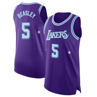 Men's Malik Beasley Los Angeles Lakers Purple Authentic 2021/22 Jersey - City Edition