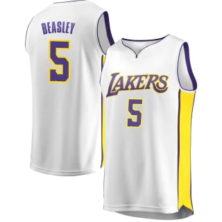 Men's Malik Beasley Los Angeles Lakers White Fast Break Jersey - Association Edition