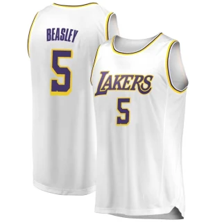 Men's Malik Beasley Los Angeles Lakers White Swingman 2018/19 Jersey - Association Edition