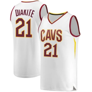 Men's Mamadi Diakite Cleveland Cavaliers White Fast Break Jersey - Association Edition