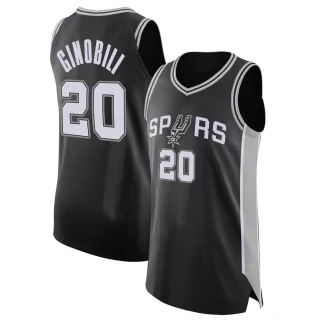 Men's Manu Ginobili San Antonio Spurs Black Authentic Jersey - Icon Edition