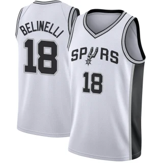 Men's Marco Belinelli San Antonio Spurs White Swingman Jersey - Association Edition