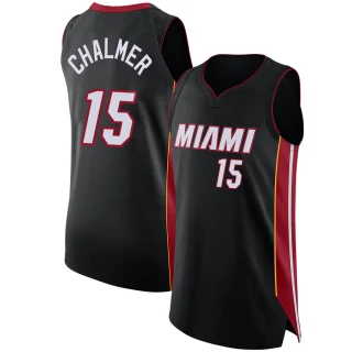 Men's Mario Chalmer Miami Heat Black Authentic Jersey - Icon Edition