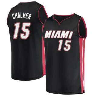 Men's Mario Chalmer Miami Heat Black Fast Break Jersey - Icon Edition