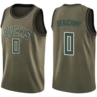 Men's MarJon Beauchamp Milwaukee Bucks Green Swingman Salute to Service Jersey